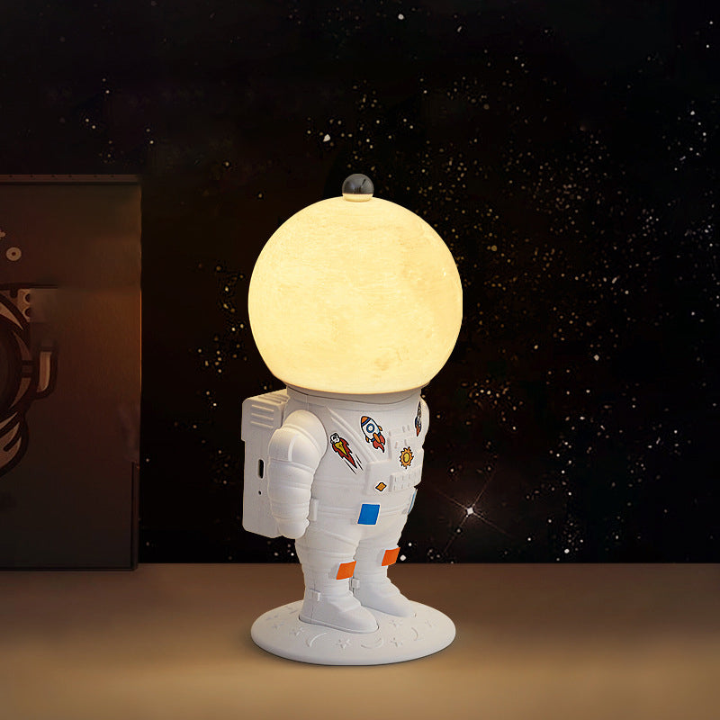 Contemporary Creative ABS PS Astronaut Lunar Kids Rechargeable LED Table Lamp Night Light For Bedroom Cuvalon