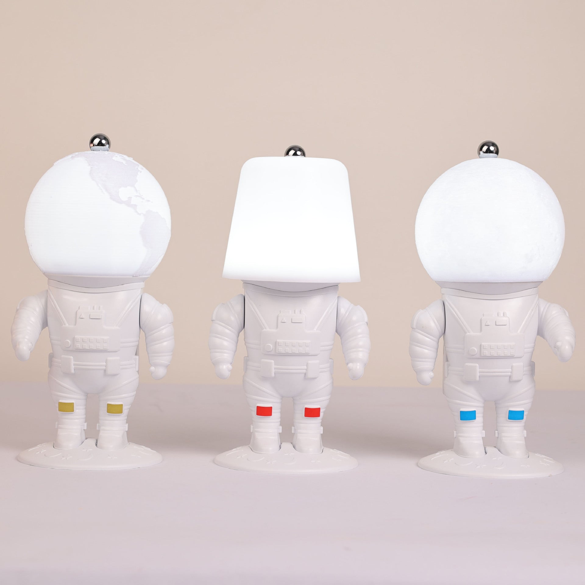 Contemporary Creative ABS PS Astronaut Lunar Kids Rechargeable LED Table Lamp Night Light For Bedroom Cuvalon