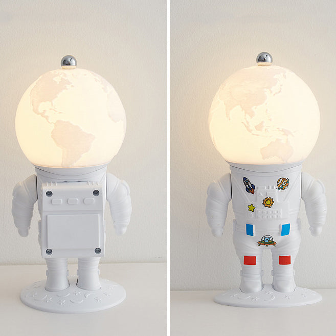 Contemporary Creative ABS PS Astronaut Lunar Kids Rechargeable LED Table Lamp Night Light For Bedroom Cuvalon