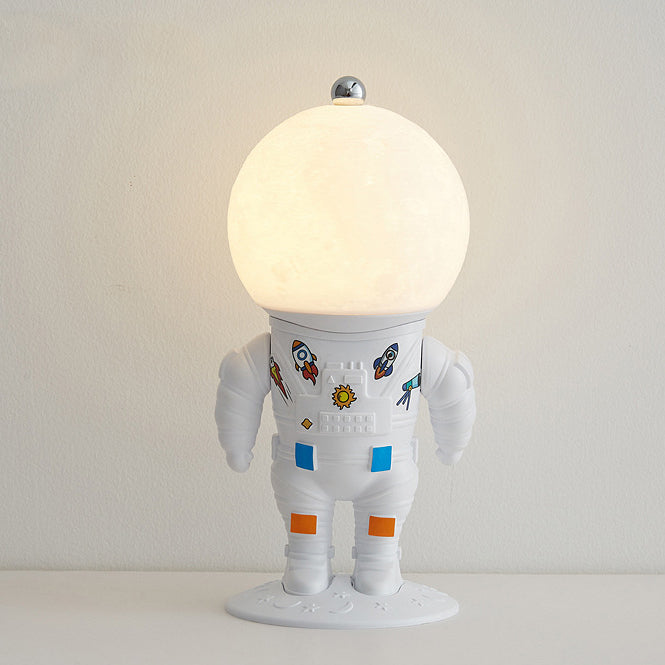 Contemporary Creative ABS PS Astronaut Lunar Kids Rechargeable LED Table Lamp Night Light For Bedroom Cuvalon