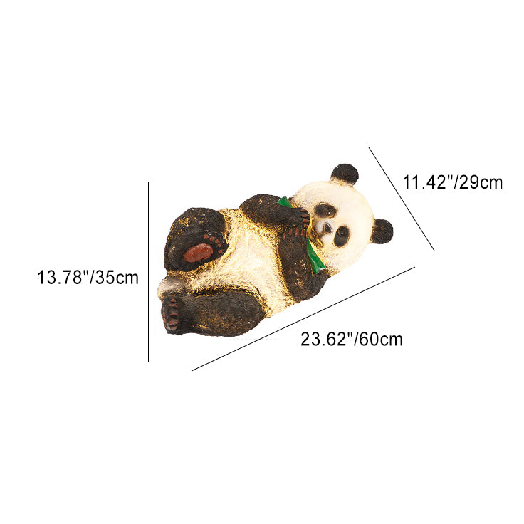 Modern Art Deco Solar Waterproof Resin Fiberglass Imitation Panda Bamboo Shoot LED Outdoor Light Landscape Lighting For Garden Cuvalon