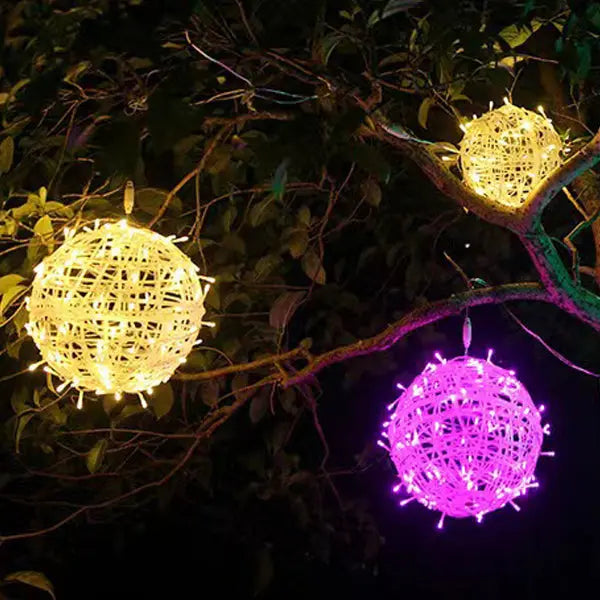 Modern Art Deco Waterproof PVC Hanging Ball Decoration LED Outdoor Pendant Light Outdoor Light For Garden Cuvalon