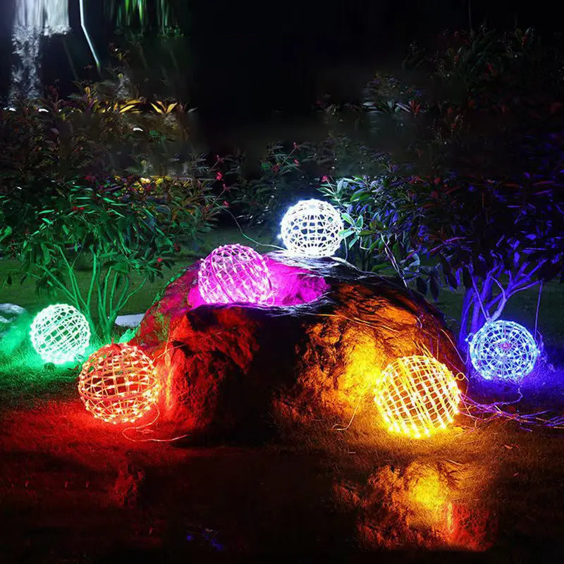 Modern Art Deco Waterproof PVC Hanging Ball Decoration LED Outdoor Pendant Light Outdoor Light For Garden Cuvalon