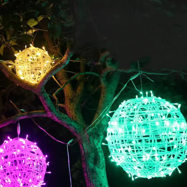 Modern Art Deco Waterproof PVC Hanging Ball Decoration LED Outdoor Pendant Light Outdoor Light For Garden Cuvalon