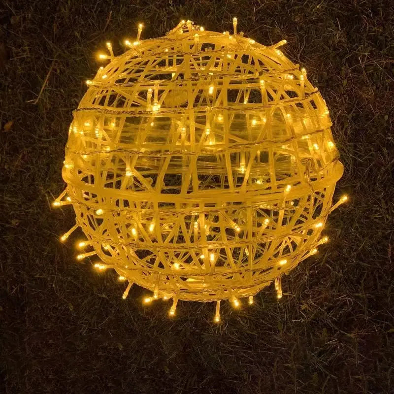 Modern Art Deco Waterproof PVC Hanging Ball Decoration LED Outdoor Pendant Light Outdoor Light For Garden Cuvalon