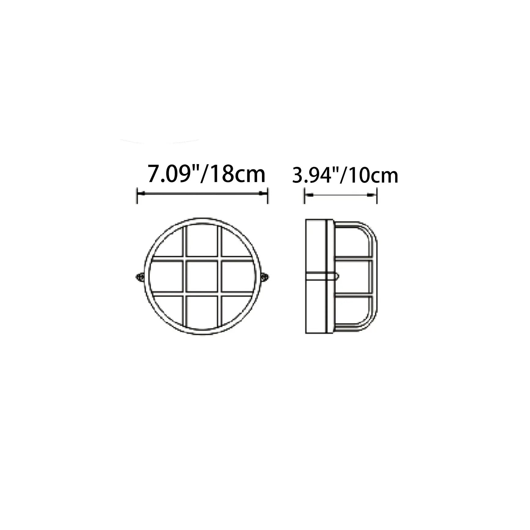 Contemporary Industrial Waterproof Aluminum Glass Frosted Round 1-Light Wall Sconce Lamp For Outdoor Patio Cuvalon