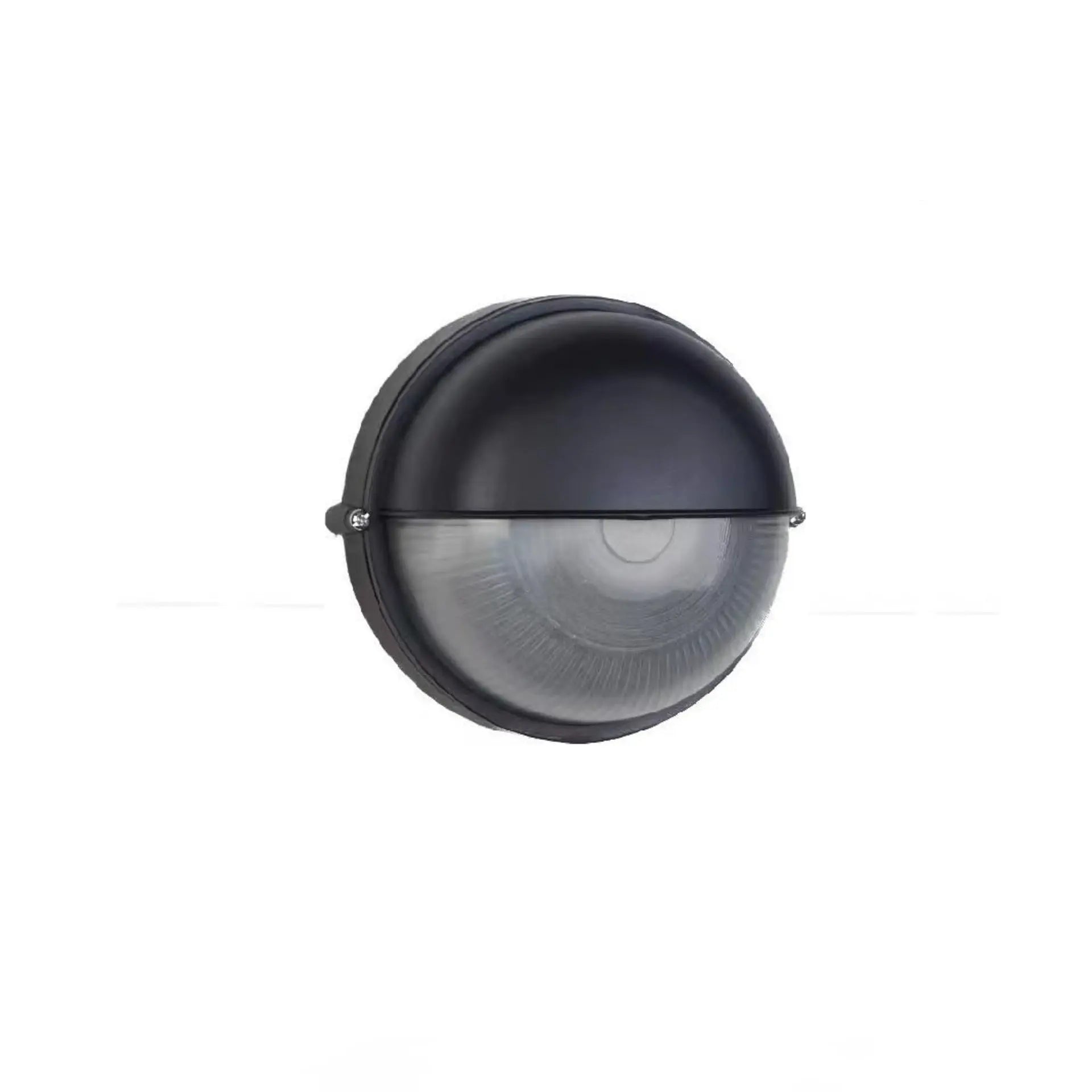 Contemporary Industrial Waterproof Aluminum Glass Frosted Round 1-Light Wall Sconce Lamp For Outdoor Patio Cuvalon