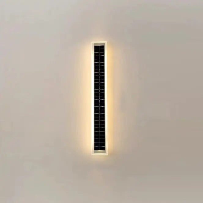 Modern Simplicity Solar Waterproof Aluminum Acrylic Strip Wave LED Wall Sconce Lamp For Outdoor Patio Cuvalon