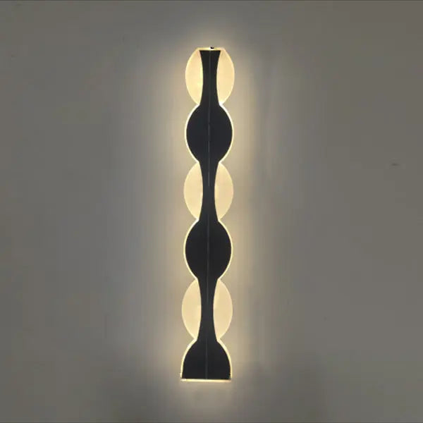 Modern Simplicity Solar Waterproof Aluminum Acrylic Strip Wave LED Wall Sconce Lamp For Outdoor Patio Cuvalon