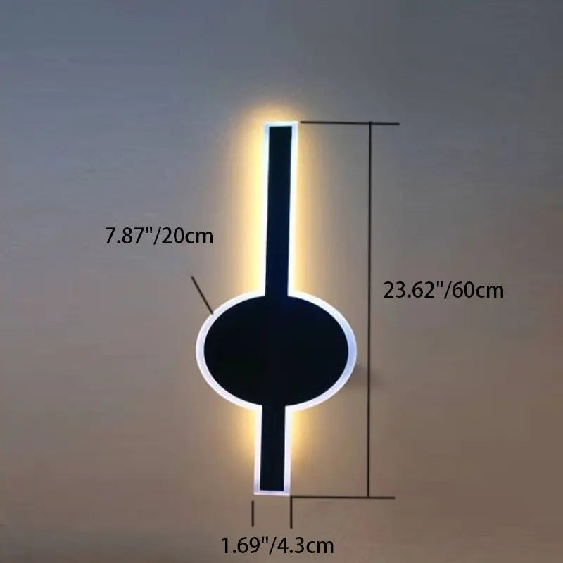 Modern Simplicity Solar Waterproof Aluminum Acrylic Strip Wave LED Wall Sconce Lamp For Outdoor Patio Cuvalon