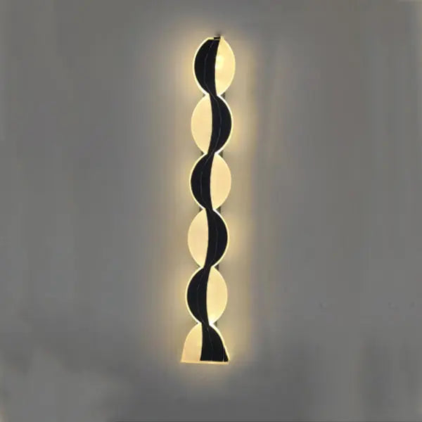Modern Simplicity Solar Waterproof Aluminum Acrylic Strip Wave LED Wall Sconce Lamp For Outdoor Patio Cuvalon