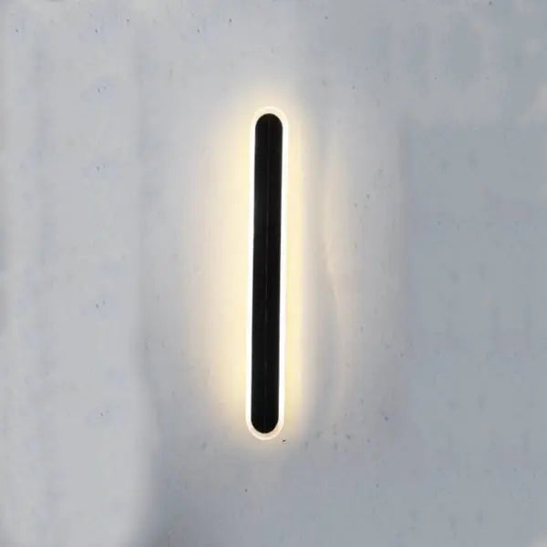 Modern Simplicity Solar Waterproof Aluminum Acrylic Strip Wave LED Wall Sconce Lamp For Outdoor Patio Cuvalon