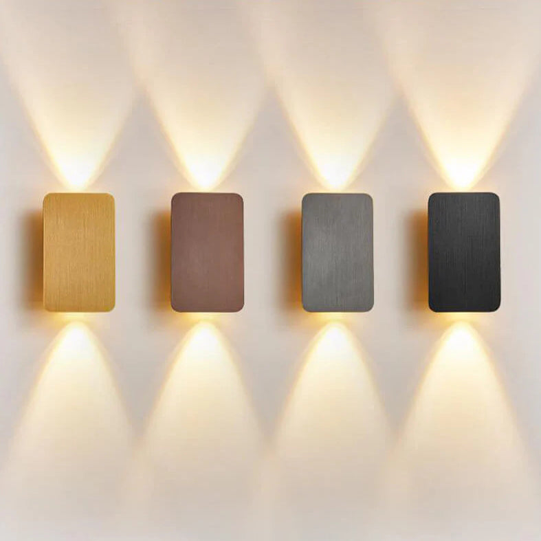 Nordic Minimalist Aluminum Rectangular Flat Panel 2-Light LED Wall Sconce Lamp (Copy) Cuvalon