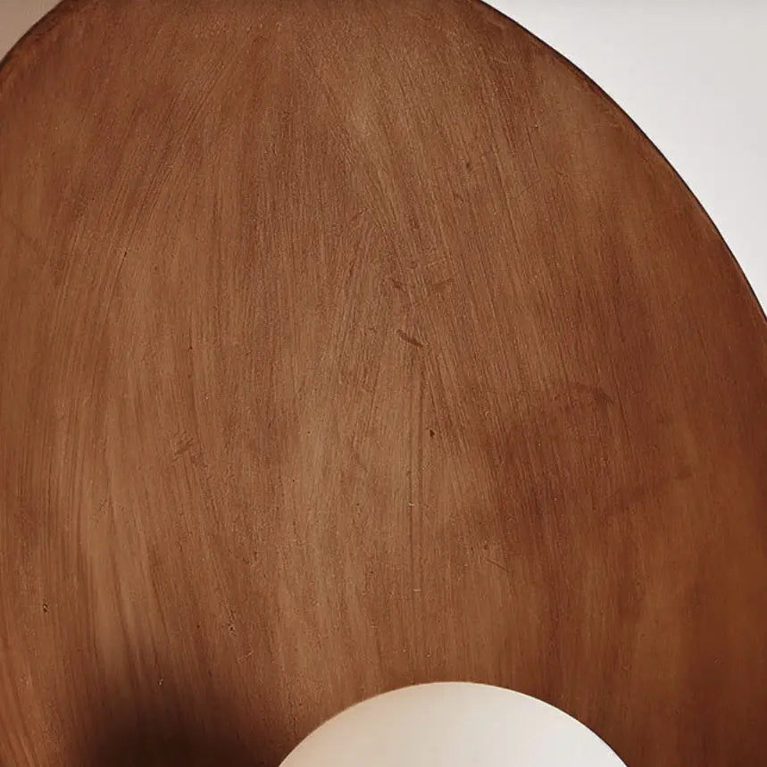 Modern Minimalist Round Iron Resin 1-Light Wall Sconce Lamp Cuvalon