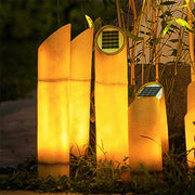 Contemporary Creative Waterproof Solar Resin Bamboo LED Landscape Lighting Outdoor Light For Garden Cuvalon