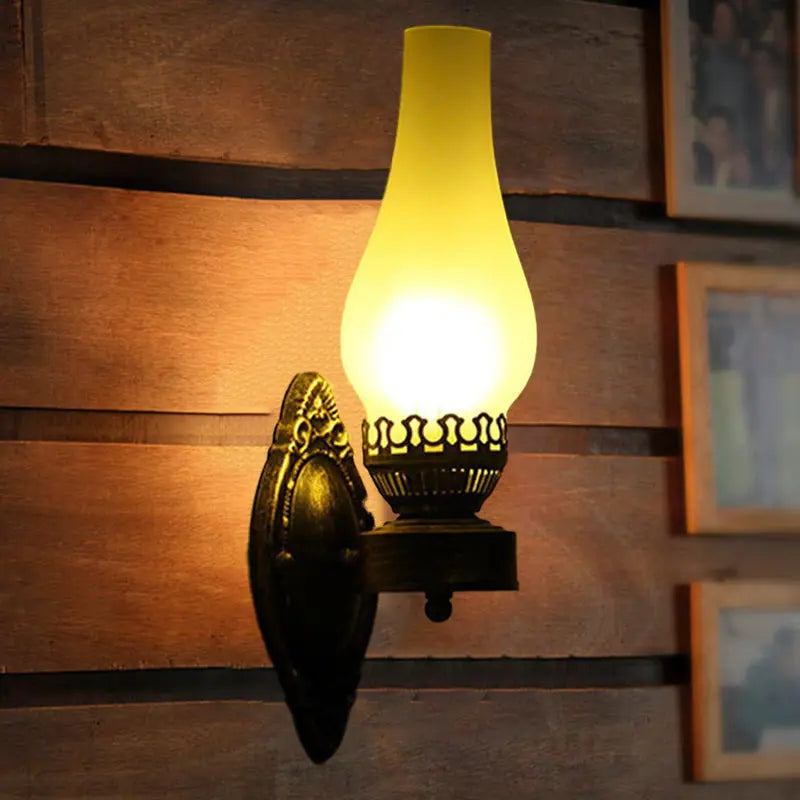 Retro Kerosene 1-Light Wall Sconce Lamps Cuvalon