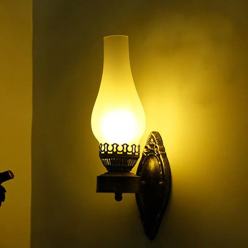 Retro Kerosene 1-Light Wall Sconce Lamps Cuvalon