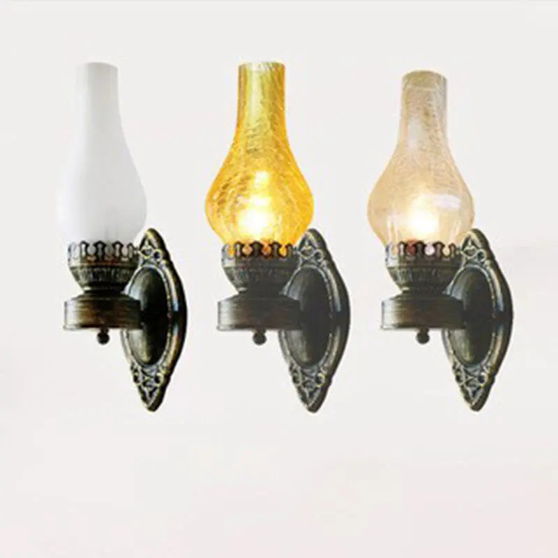 Retro Kerosene 1-Light Wall Sconce Lamps Cuvalon