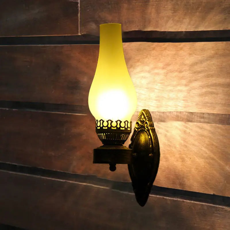 Retro Kerosene 1-Light Wall Sconce Lamps Cuvalon