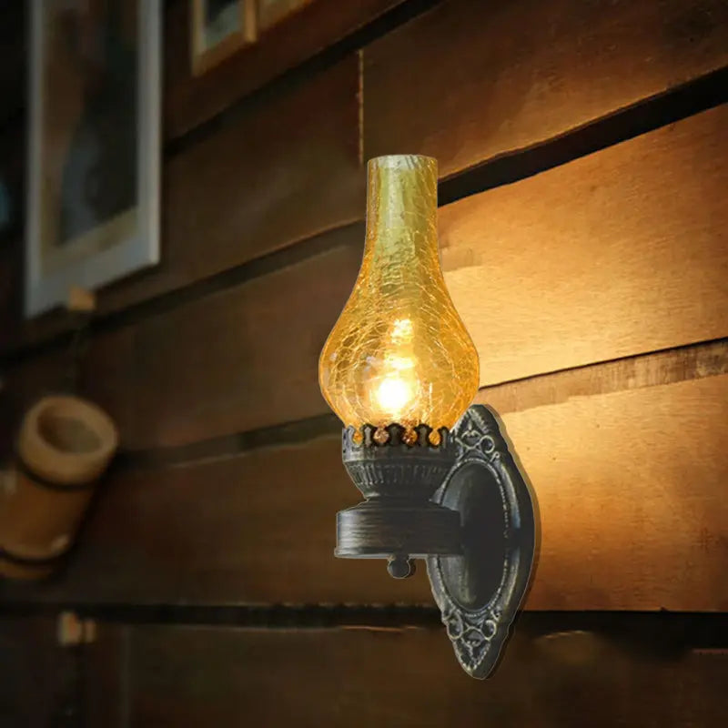 Retro Kerosene 1-Light Wall Sconce Lamps Cuvalon