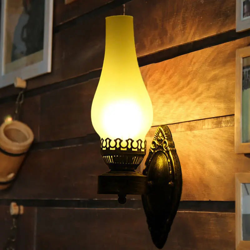 Retro Kerosene 1-Light Wall Sconce Lamps Cuvalon