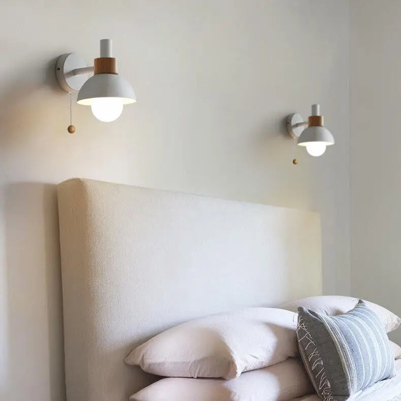 Nordic Macaron Globe 1-Light Wall Sconce Lamp Cuvalon
