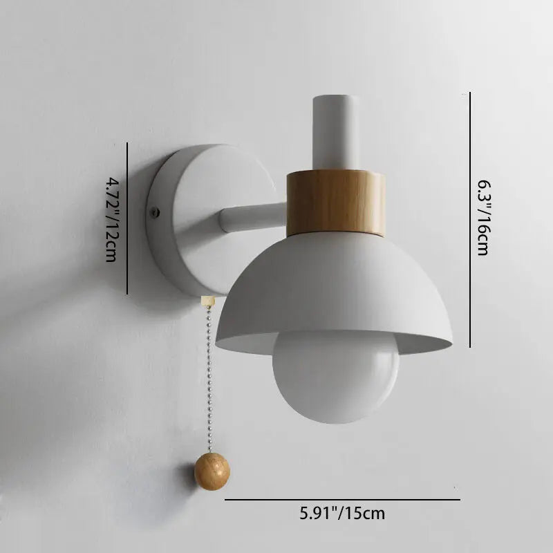 Nordic Macaron Globe 1-Light Wall Sconce Lamp Cuvalon