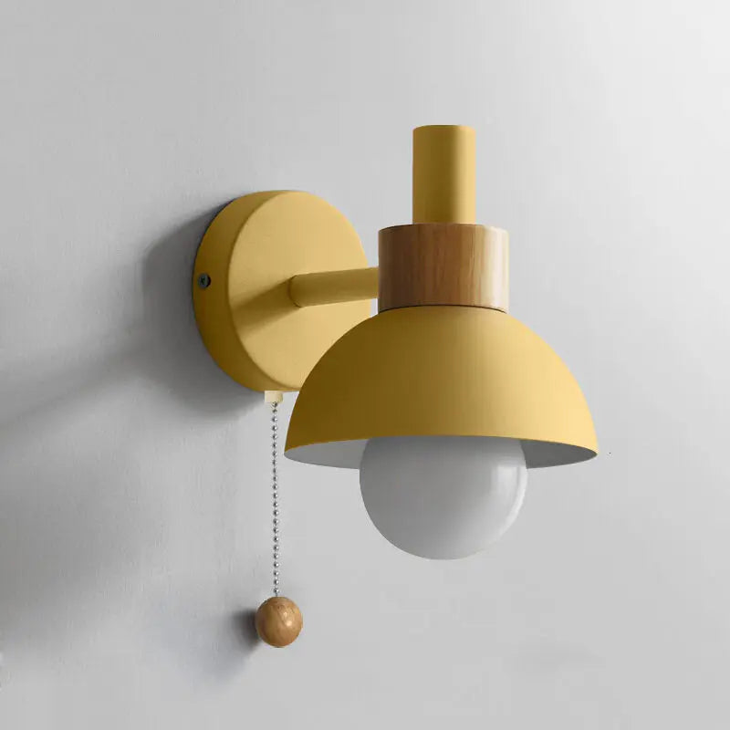 Nordic Macaron Globe 1-Light Wall Sconce Lamp Cuvalon