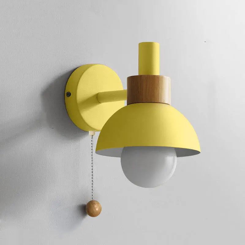 Nordic Macaron Globe 1-Light Wall Sconce Lamp Cuvalon