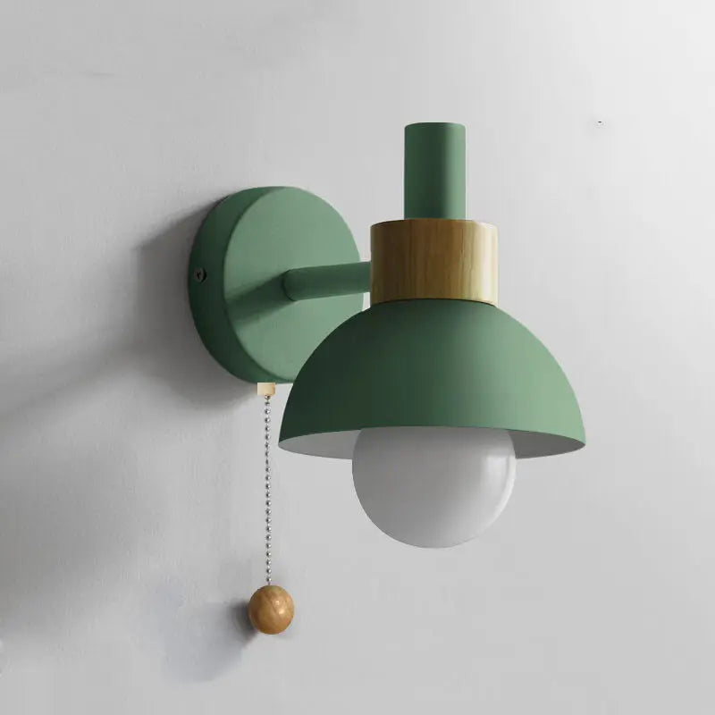 Nordic Macaron Globe 1-Light Wall Sconce Lamp Cuvalon