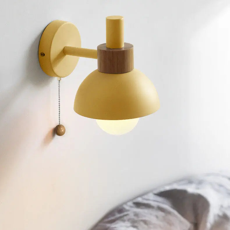 Nordic Macaron Globe 1-Light Wall Sconce Lamp Cuvalon