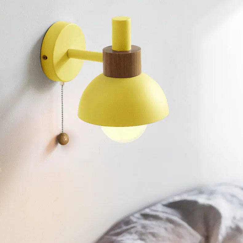 Nordic Macaron Globe 1-Light Wall Sconce Lamp Cuvalon