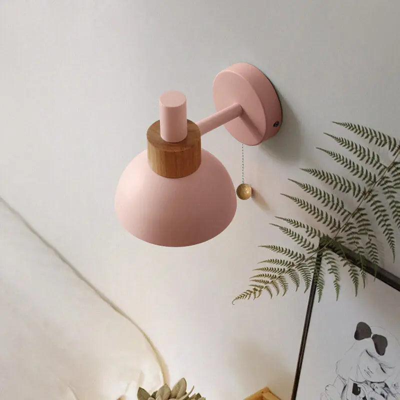 Nordic Macaron Globe 1-Light Wall Sconce Lamp Cuvalon