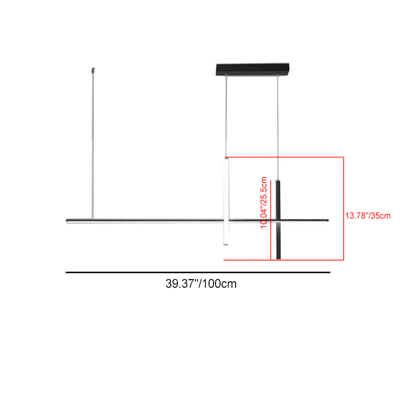 Modern Minimalist Long Line LED Chandelier Cuvalon
