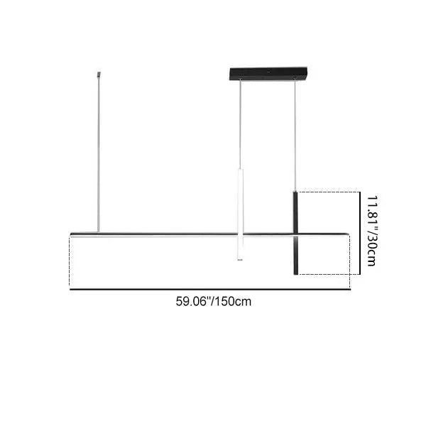 Modern Minimalist Long Line LED Chandelier Cuvalon