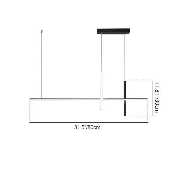 Modern Minimalist Long Line LED Chandelier Cuvalon