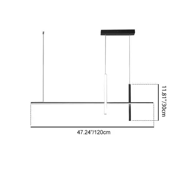 Modern Minimalist Long Line LED Chandelier Cuvalon