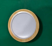 Modern Simple Wood Grain Round Iron LED Flush Mount Ceiling Light Cuvalon
