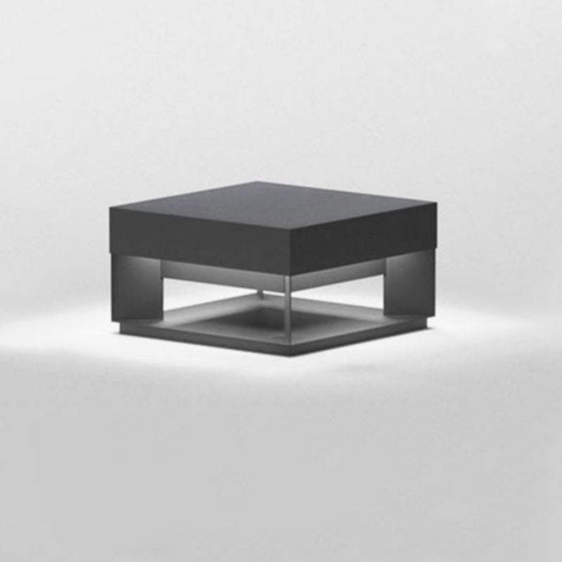 Modern Minimalist Square Geometric Stainless Steel LED Outdoor Waterproof Pillar Light Landscape Light For Garden Cuvalon