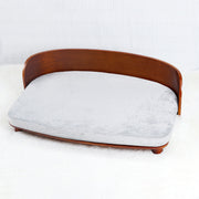 Modern Minimalist Rectangular Curved Medium Density Fiberboard Velvet Cat Bed Dog Bed For Bedroom Cuvalon