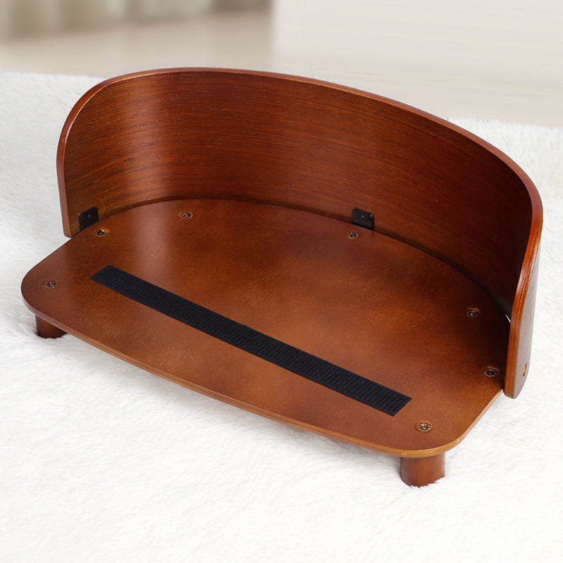 Modern Minimalist Rectangular Curved Medium Density Fiberboard Velvet Cat Bed Dog Bed For Bedroom Cuvalon