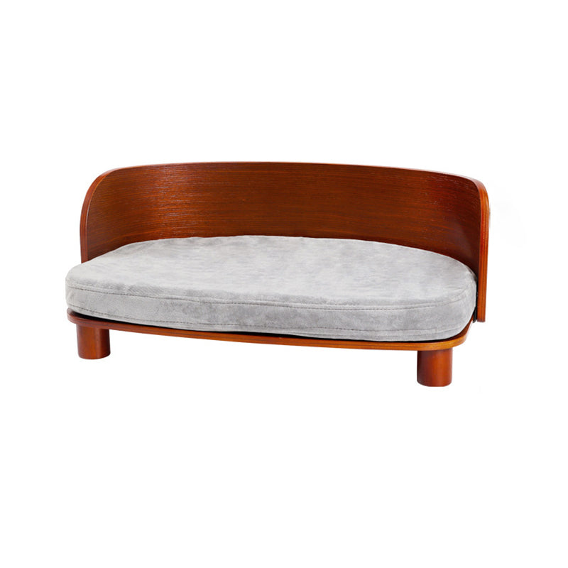 Modern Minimalist Rectangular Curved Medium Density Fiberboard Velvet Cat Bed Dog Bed For Bedroom Cuvalon