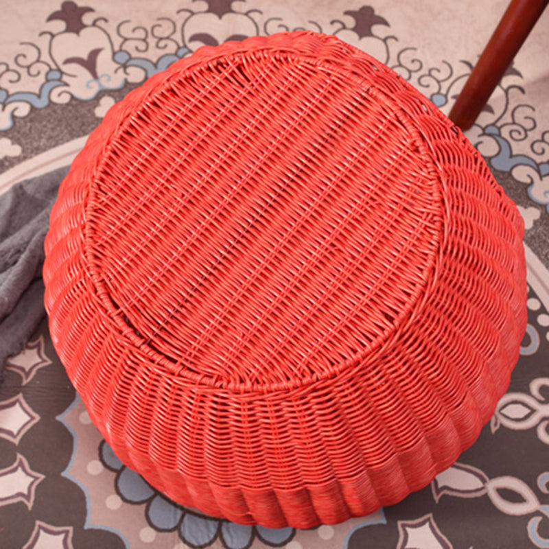 Contemporary Creative Apple-Shaped PP/PE Rattan Velvet Cat Bed With Toy Ball For Bedroom Cuvalon