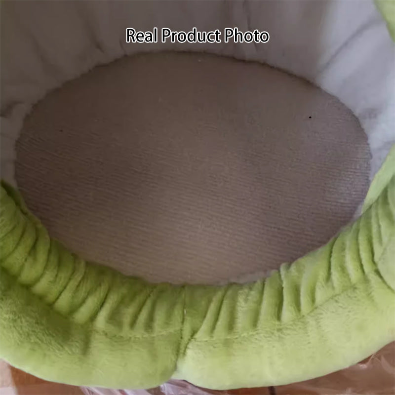 Contemporary Creative Spherical Round Hemp Rope Foam Fabric Lambswool Velvet Anti-Slip Dotted Fabric Cat Bed Toy Ball For Bedroom Cuvalon