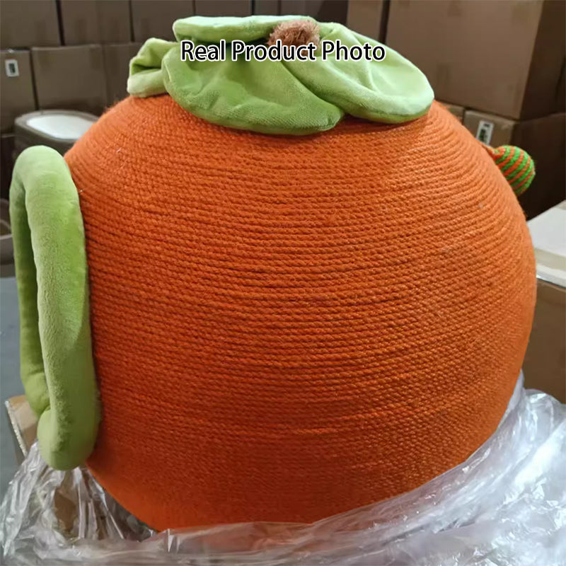 Contemporary Creative Spherical Round Hemp Rope Foam Fabric Lambswool Velvet Anti-Slip Dotted Fabric Cat Bed Toy Ball For Bedroom Cuvalon