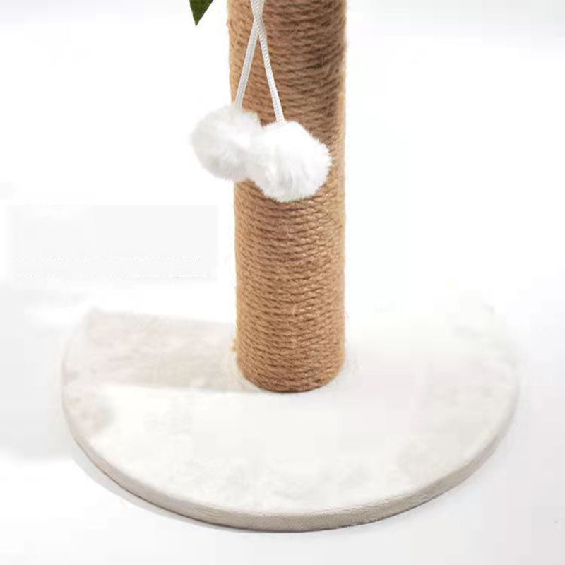 Contemporary Creative Coconut Tree-Shaped Sisal Felt Paper Tube Medium Density Fiberboard Velvet Cat Scratching Post Toy Ball For Living Room Cuvalon