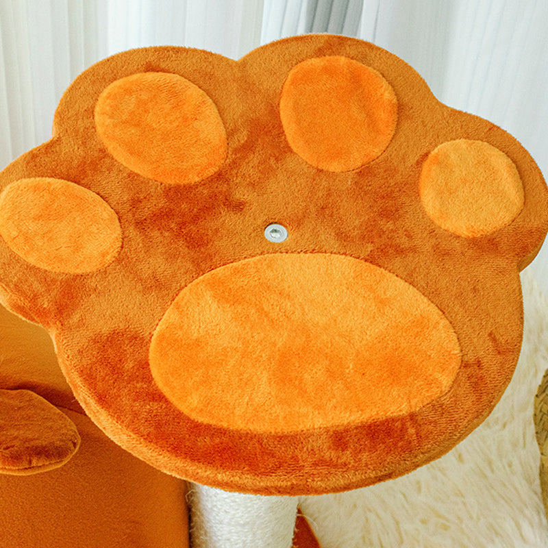 Contemporary Creative Teddy Bear-Shaped Honey Pot Velvet Sisal Sponge Paper Tube Cat Tree & Condo 1-Perch For Living Room Cuvalon