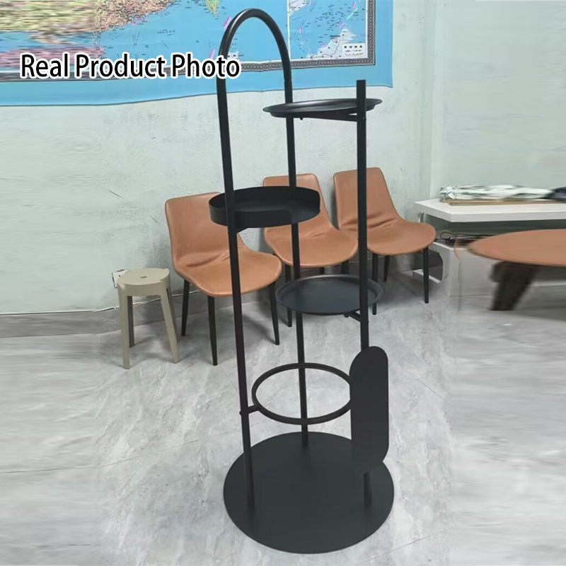 Modern Minimalist Cylindrical Iron Acrylic Hemp Rope Cat Tree & Condo 3-Perch For Living Room Cuvalon