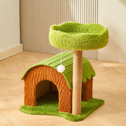 Contemporary Creative Cylindrical Tree House Medium Density Fiberboard Paper Tube Teddy Fleece Felt Sisal Acrylic Cat Tree & Condo 1/2 Condo For Living Room Cuvalon