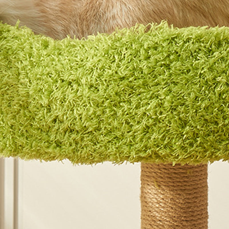 Contemporary Creative Cylindrical Tree House Medium Density Fiberboard Paper Tube Teddy Fleece Felt Sisal Acrylic Cat Tree & Condo 1/2 Condo For Living Room Cuvalon